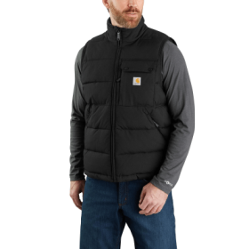 Carhartt Rain Defender Loose-Fit Midweight Insulated Vest for Men - Black - S