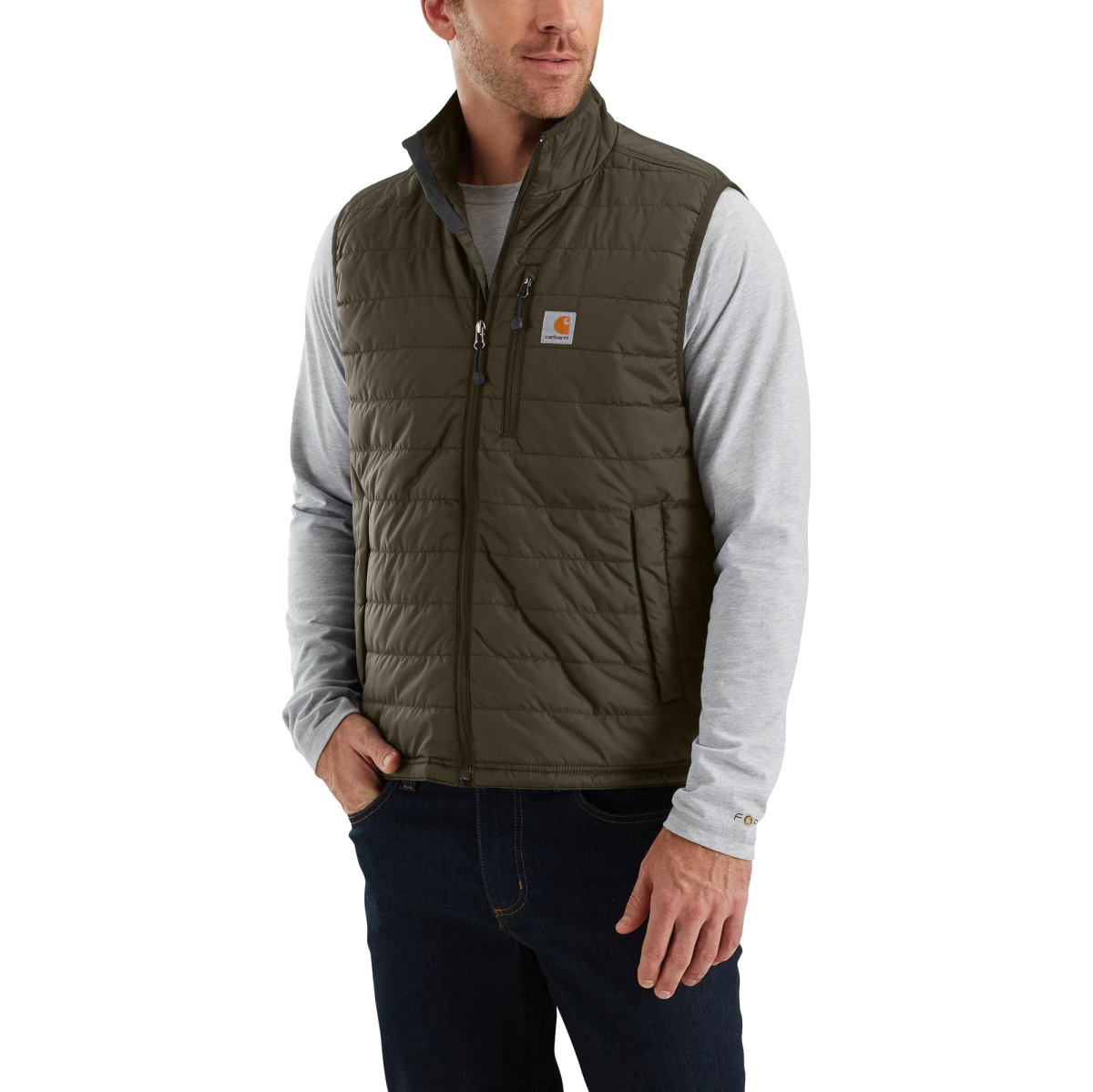 Carhartt Rain Defender Relaxed Fit Lightweight Insulated Vest for Men - Moss - LT