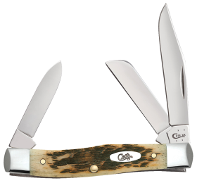 Case Amber Bone CV Medium Stockman Pocket Knife