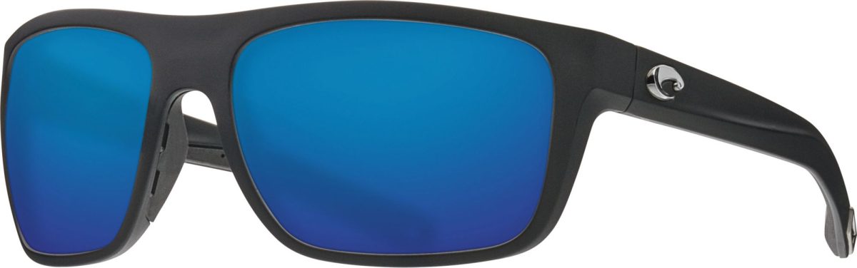 Costa Del Mar Broadbill 580G Polarized Sunglasses, Men's, Matte Blk Frame/Bl Mirror