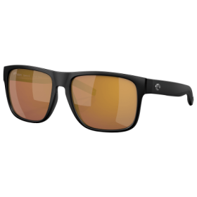 Costa Del Mar Spearo XL 580G Glass Polarized Sunglasses - Matte Black/Gold Mirror - XX-Large