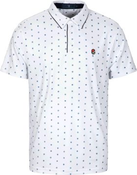 Extracurricular Spotted Men's Golf Polo - White, Size: Small