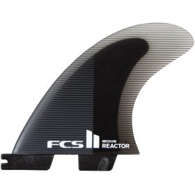 FCS Reactor PC Thruster Surfboard Fins Charcoal, L