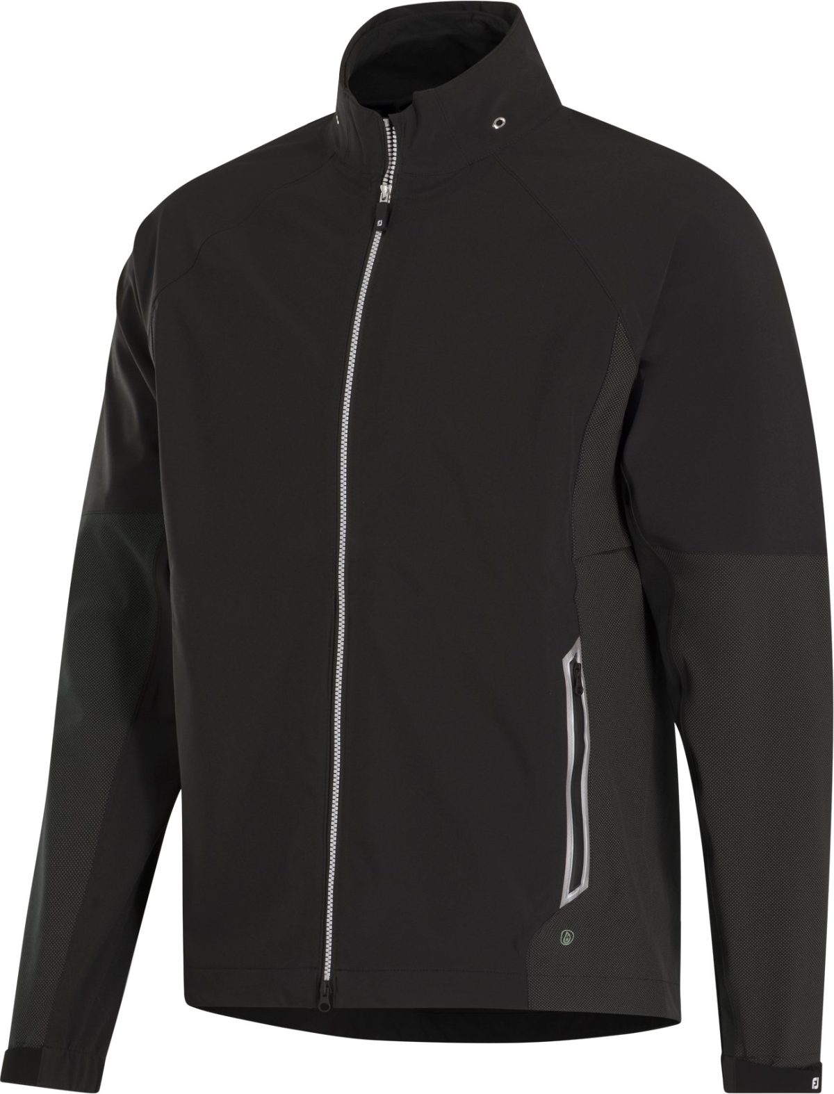 FootJoy HydroTour Men's Golf Rain Jacket - Black - Black, Size: Small