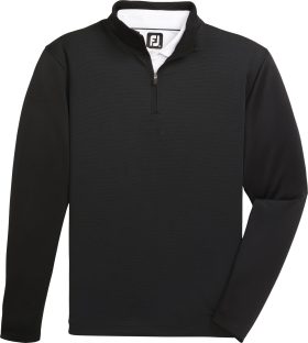 FootJoy Tonal Block Mid-Layer Men's Golf Pullover - Black - Black, Size: Small