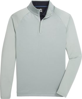 FootJoy Tonal Dot Block Mid-Layer Men's Golf Pullover - Grey - Grey, Size: Medium