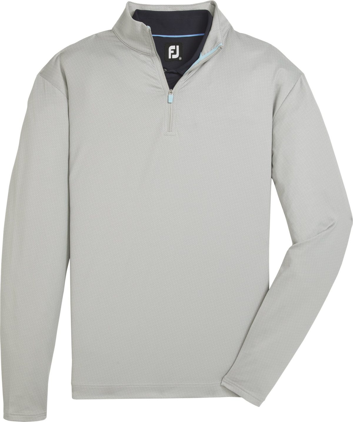 FootJoy Tonal Pinwheel Mid-Layer Men's Golf Pullover - Platinum - , Size: Medium