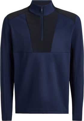 G/FORE Double Knit Brushed Scuba Quarter Zip Men's Golf Pullover - Blue, Size: Small