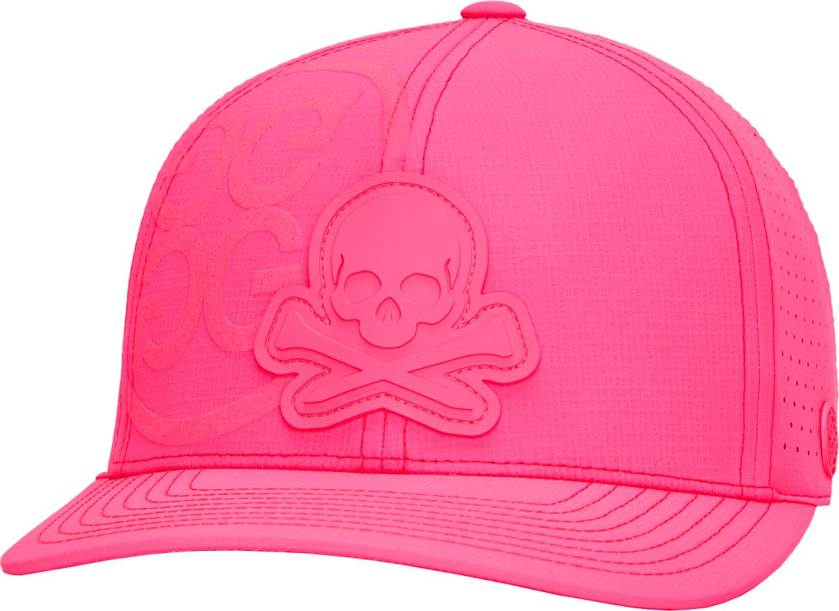 G/FORE Skull & Tees Perforated Featherweight Tech Snapback Men's Golf Hat - Pink, Size: One Size