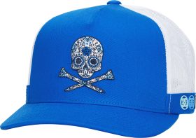 G/FORE Sugar Skull & Tees Cotton Twill Trucker Men's Golf Hat - Blue, Size: One Size