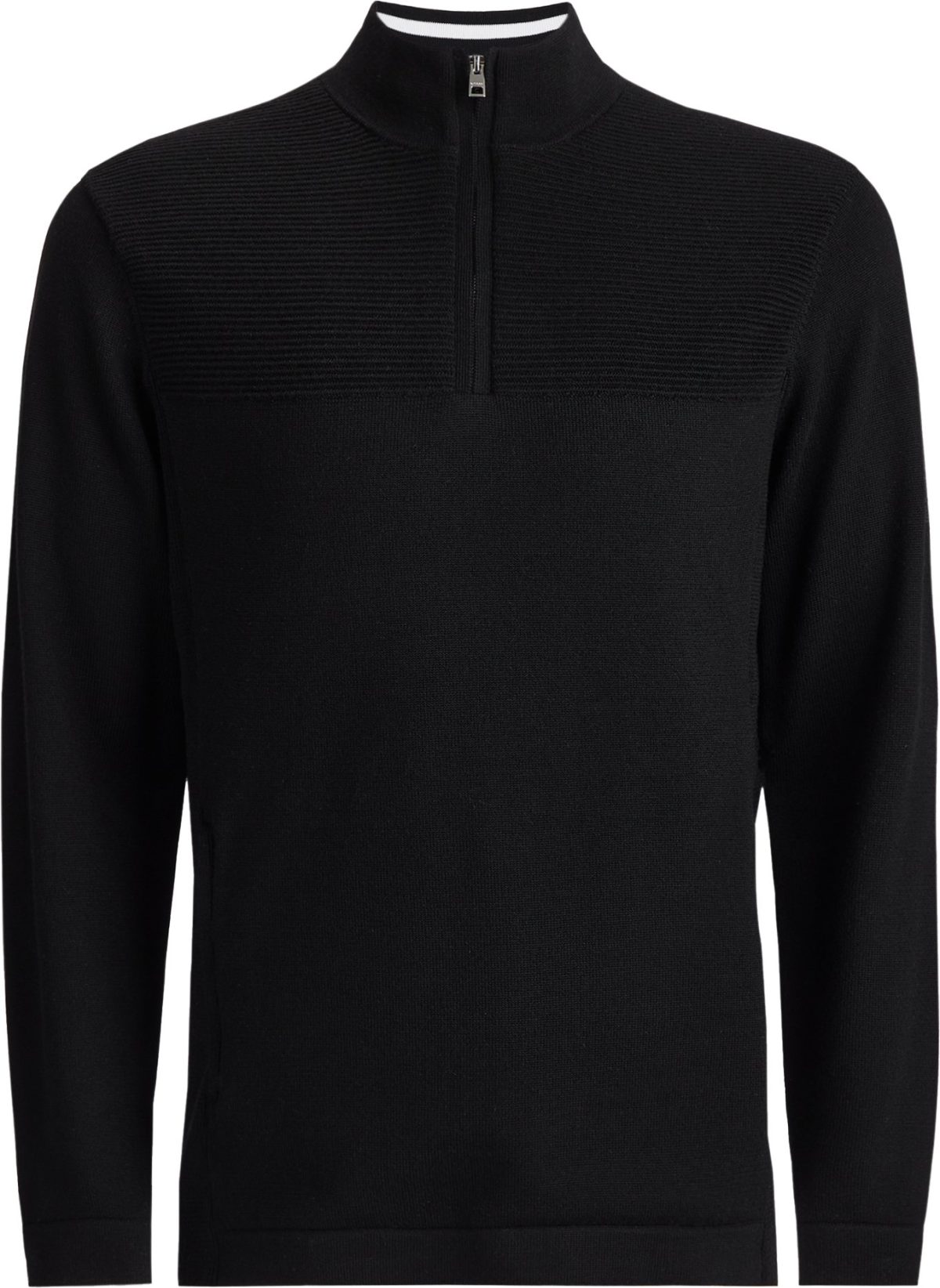 G/FORE Wind Breaker Merino Wool Quarter Zip Men's Golf Pullover - Black, Size: Large