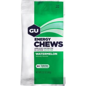 GU Energy Chews Double Serving Bag - 12 Pack Watermelon, One Size