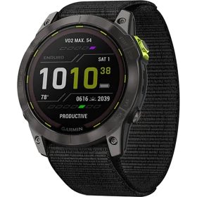 Garmin Enduro 2 Smartwatch Carbon Gray DLC/UltraFit Nylon Strap, One Size