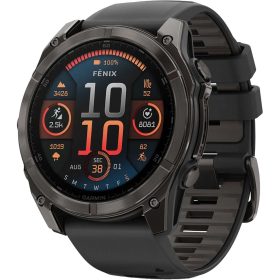 Garmin fenix 8 AMOLED Sapphire Sport Watch Carbon Gray DLC Titanium (Black, 51mm