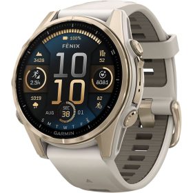 Garmin fenix 8 AMOLED Sapphire Sport Watch Soft Gold (Fog Gray, 43mm