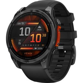 Garmin fenix 8 AMOLED Sport Watch Slate Gray (Black Silicone Band), 47mm