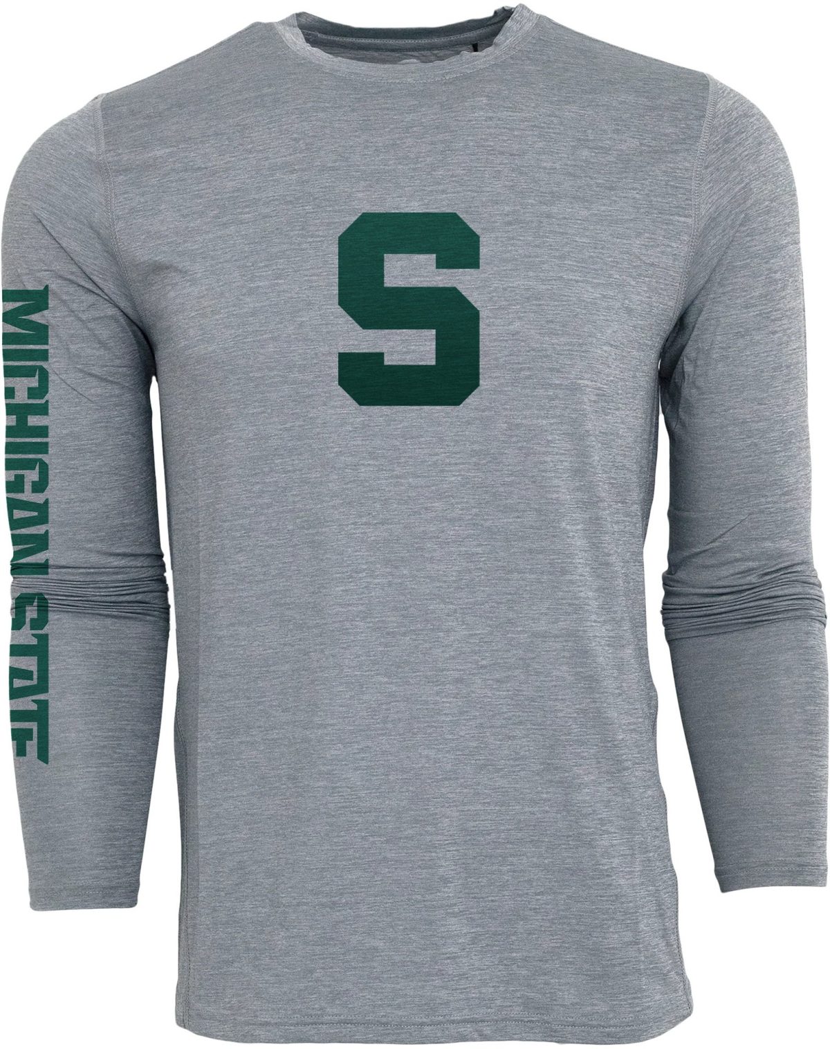 Greyson Michigan State Spartans Guide Sport Long Sleeve Men's Golf T-Shirt - Grey, Size: Small