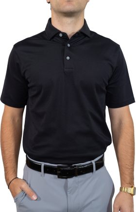 Greyson Omaha Men's Golf Polo - Black, Size: Small