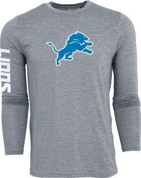 Greyson x Detroit Lions Guide Sport Long Sleeve Men's Golf T-Shirt - Grey, Size: Small