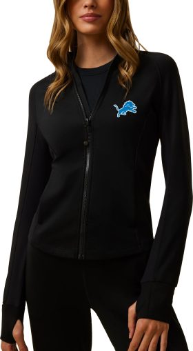 Greyson x Detroit Lions Womens Sequoia Full Zip Golf Jacket - Black, Size: Small