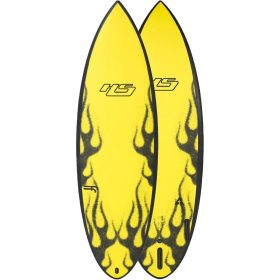 Haydenshapes Holy Hypto FutureFlex - FCSII 5 Fin Surfboard Yellow Flame, 5ft 10in