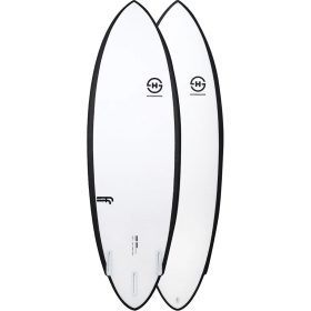 Haydenshapes Hypto Krypto Twin Pin FutureFlex- FCSII Twin Fin Surfboard Clear, 5ft 11in