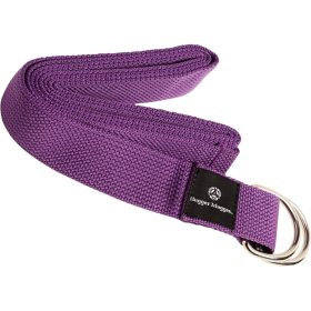 Hugger Mugger 8ft Cotton D-Ring Yoga Strap Purple, One Size