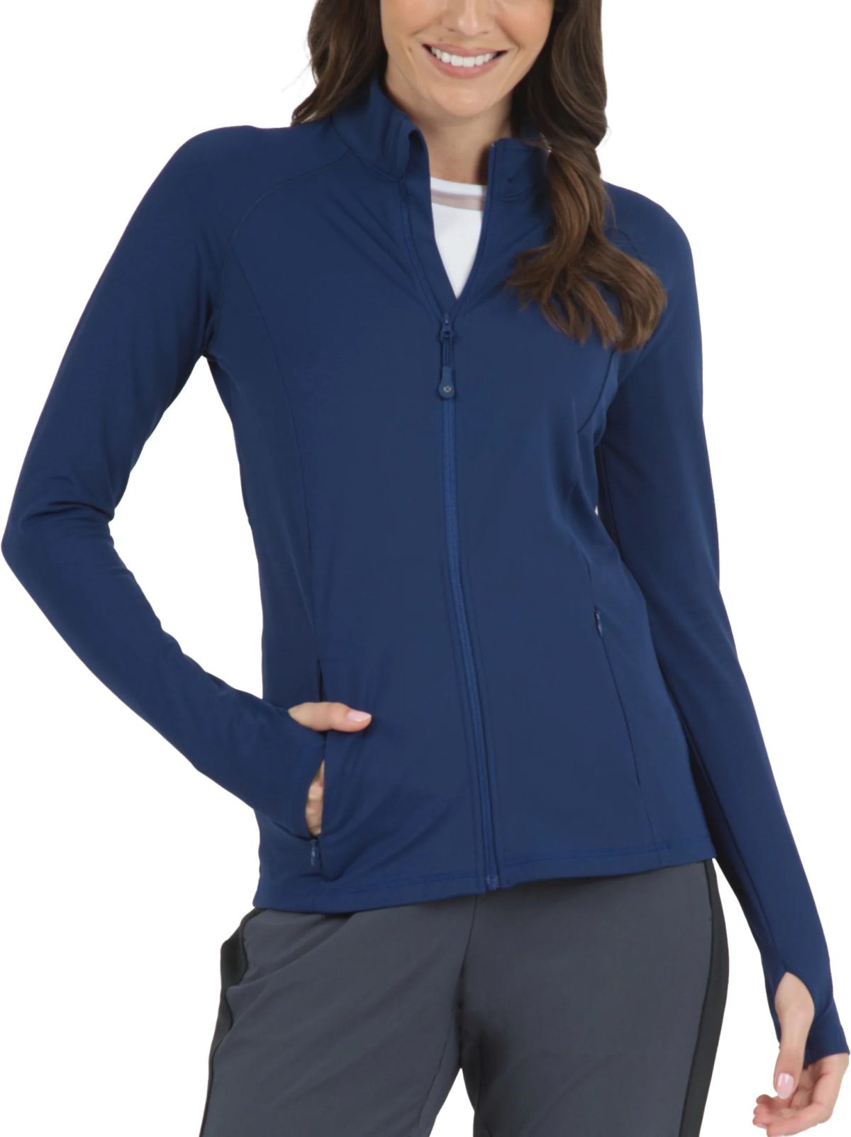 IBKUL Womens Performance Golf Jacket - Blue, Size: Small