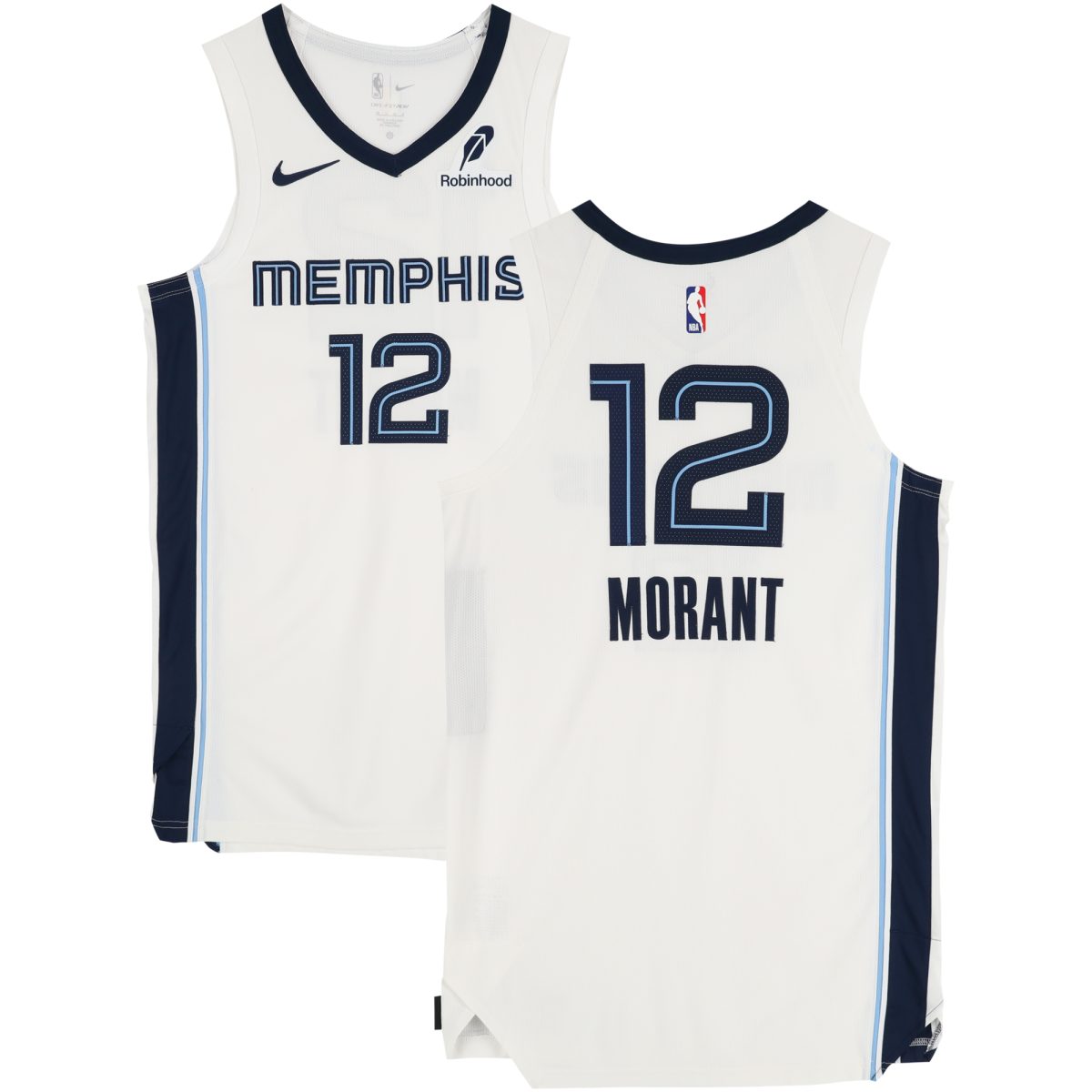 Ja Morant Memphis Grizzlies Game-Used #12 White Jersey vs. Miami Heat on October 18, 2024 - Size 46+4