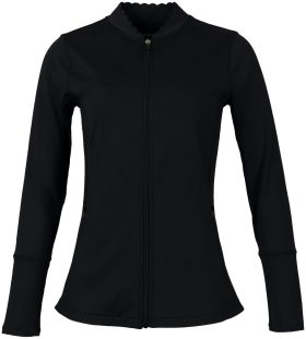 JoFit Womens Chelsea Scallop Golf Jacket - Black, Size: X-Small