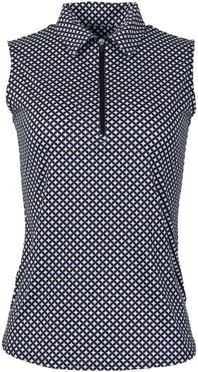 JoFit Womens Sleeveless Golf Polo - Black, Size: X-Small