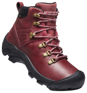 KEEN Pyrenees Waterproof Hiking Boots for Ladies - Tibetan Red/Black - 7M