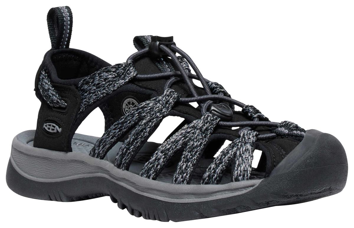 KEEN Whisper Sandals for Ladies - Black/Steel Grey - 10M