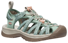 KEEN Whisper Sandals for Ladies - Granite Green/Peach Parfait - 8M