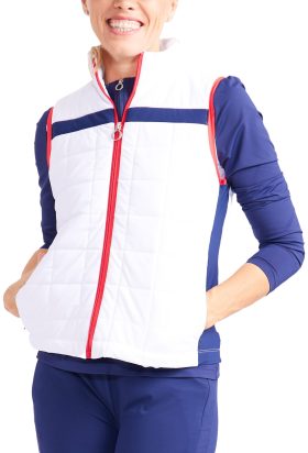 KINONA Womens Chill Layer Golf Vest - White, Size: X-Small