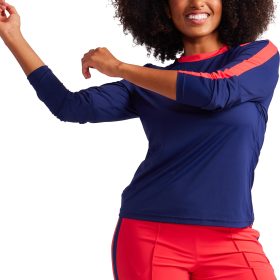 KINONA Womens Morning Dew Crew Long Sleeve Golf Top - Blue, Size: X-Small