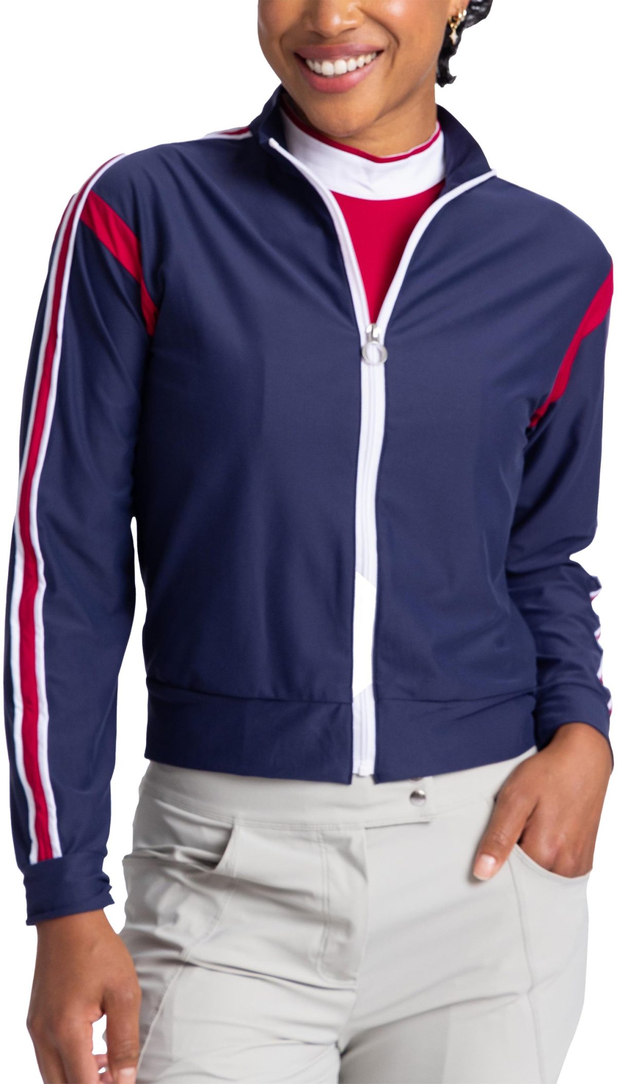 KINONA Womens Warm Up Golf Jacket - Blue, Size: Small