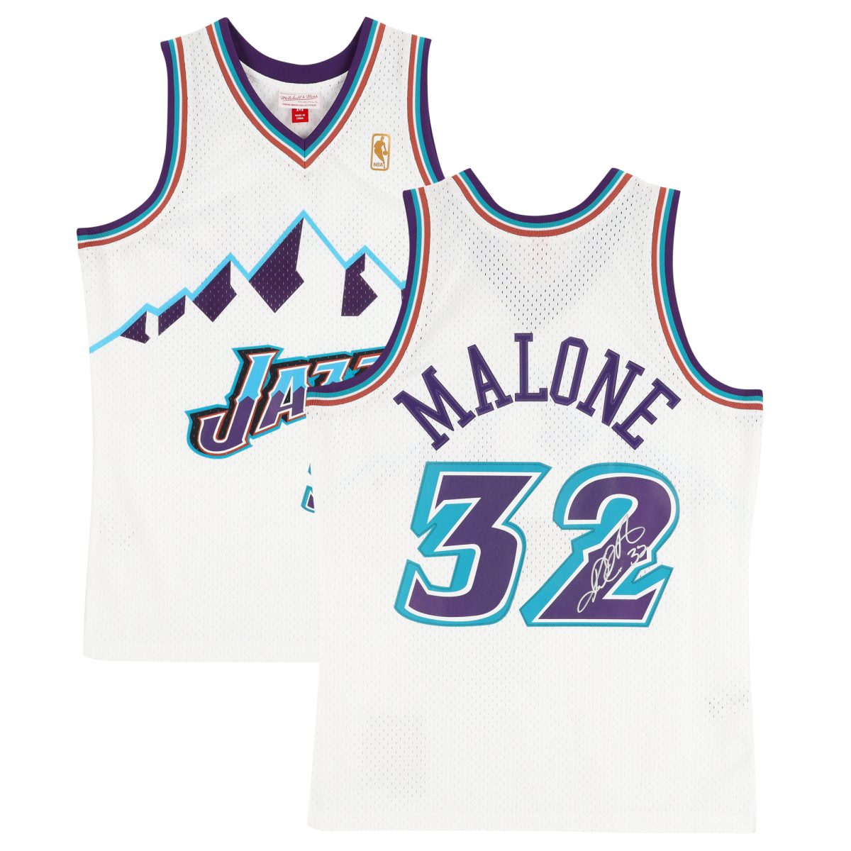 Karl Malone Utah Jazz Autographed Mitchell & Ness Navy 1996 Authentic Jersey with Multiple Inscriptions - Limited Edition #10/10