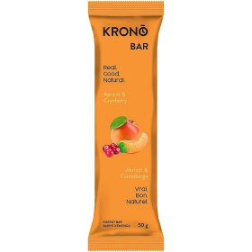 Krono Nutrition Energy Bars - Box of 12 Apricot + Cranberry, One Size