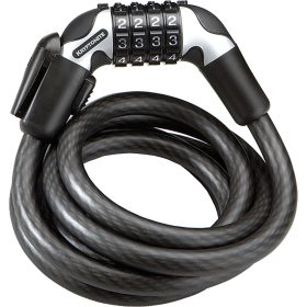 Kryptonite KryptoFlex 1218 Cable Lock + Combo Black, 6ft x 12mm