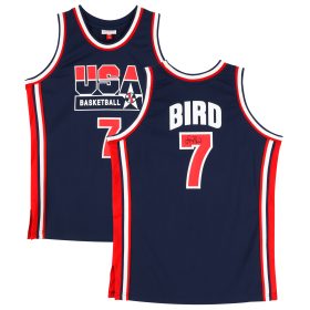 Larry Bird USA Basketball Autographed Navy Mitchell & Ness 1992 Authentic Jersey