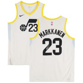 Lauri Markkanen Utah Jazz Autographed Nike White Association Swingman Jersey