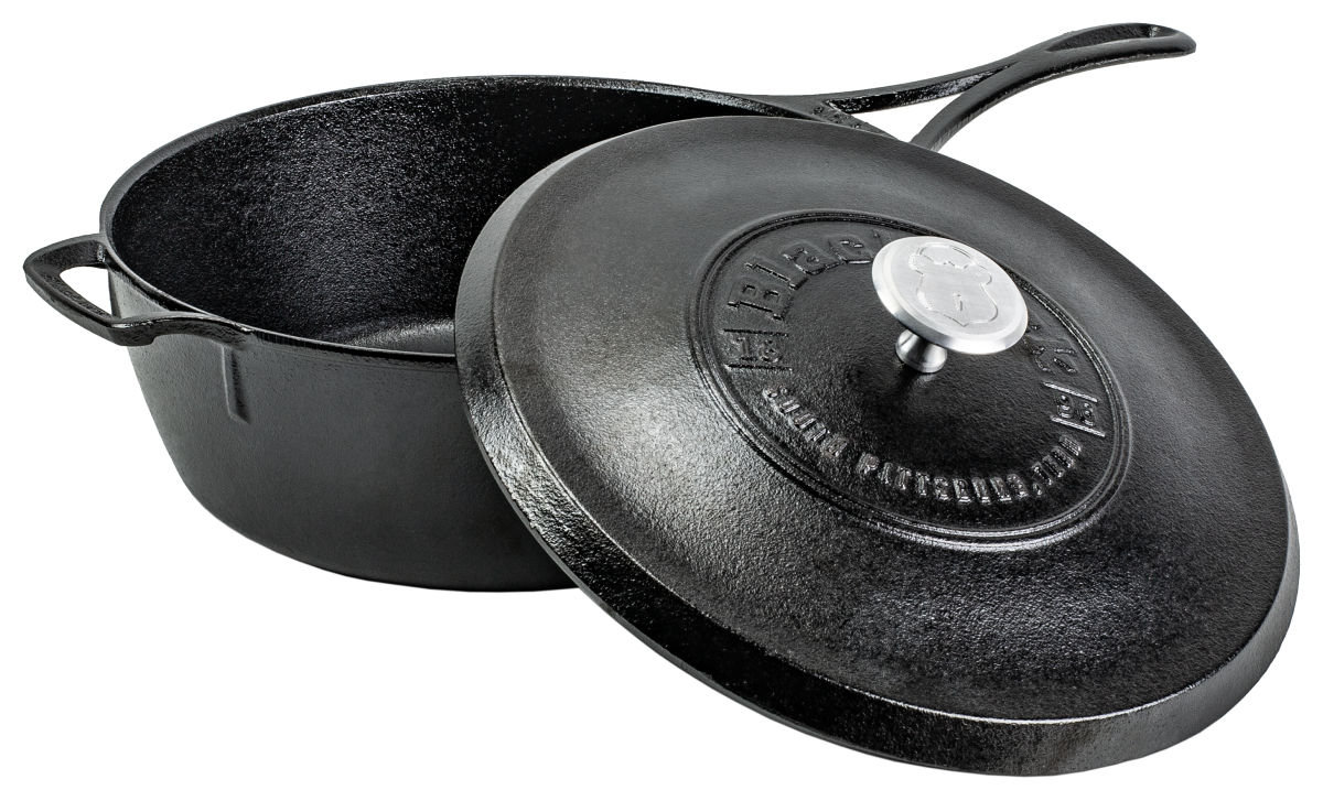 Lodge Blacklock '49 Triple-Seasoned 4-Qt. Cast-Iron Deep Skillet with Lid