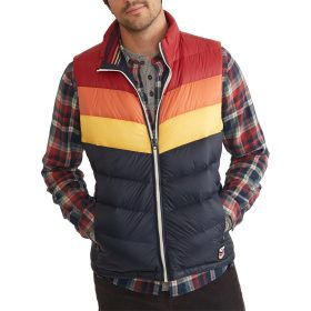 Marine Layer Archive Puffer Vest - Men's Navy Sunset Colorblock, L