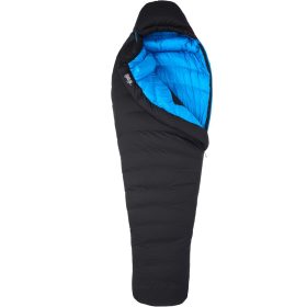 Marmot Paiju 10 Sleeping Bag: 10F Down Black/Clear Blue, Long/Left Zip