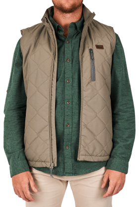 Marsh Wear Barnwell Puff Vest for Men - Rock - 2X