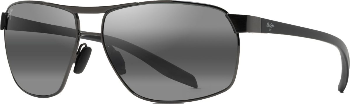 Maui Jim The Bird Polarized Rectangular Sunglasses, Women's, Black