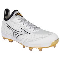 Mizuno Pro TPU Men's Baseball Cleats in White/Gold Size 10.0