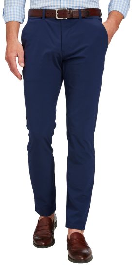 Mizzen+Main Helmsman Chino Men's Golf Pants - Navy Solid - Blue, Size: 34x30