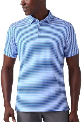 Mizzen+Main Versa Men's Golf Polo - Blue Multi Stripe - Blue, Size: Medium - Classic